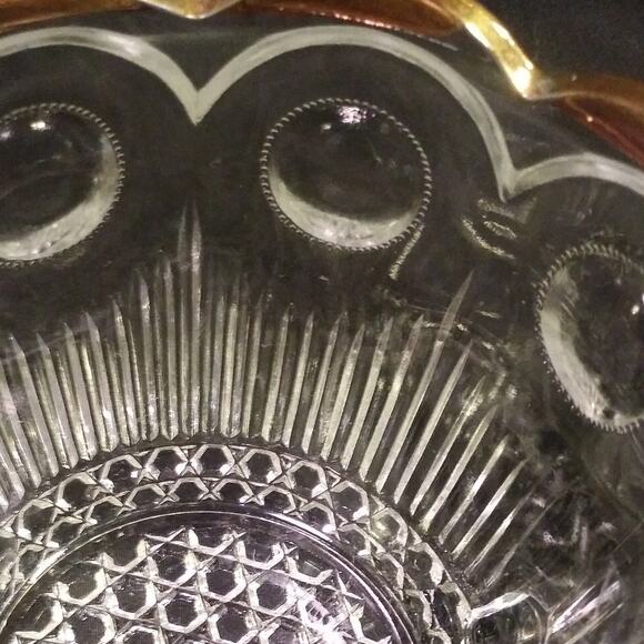 Vintage EAPG Bartlett and Collins Cream n Sugar Set in St. Genevieve 18k Gold - Picture 11 of 15